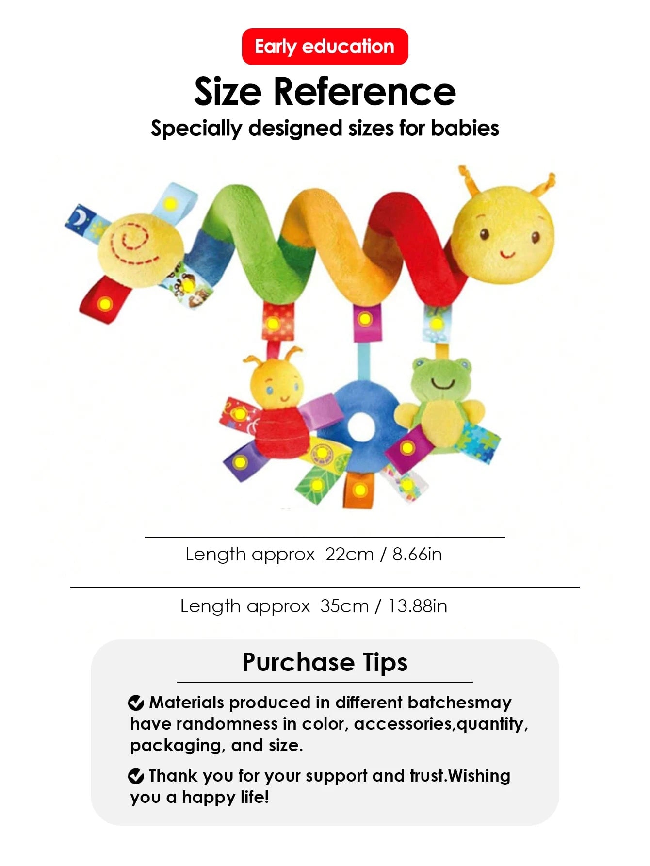 Soft Giraffe Handbell Rattle - Plush Baby Development Toy
