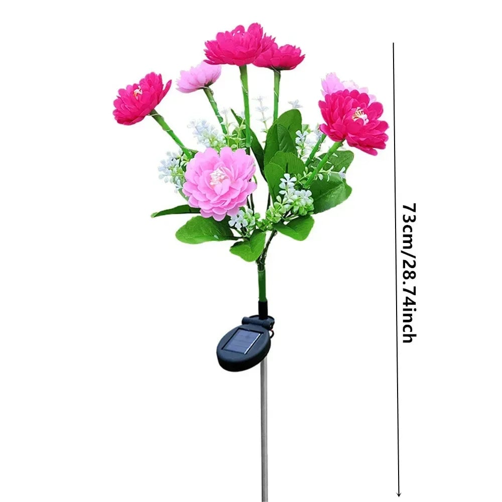 Solar LED Lotus Flower Garden Lights Waterproof Outdoor Patio Decor