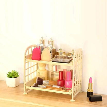 Multi-Layer Desktop Storage Organizer Rack - Computer Desk Shelf