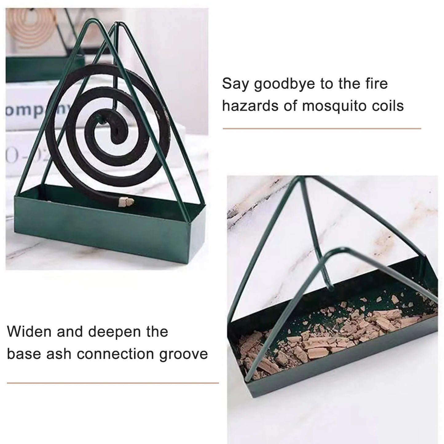 Iron Mosquito Coil Holder & Incense Burner Frame Incense Holders Coil Modern Repellent Incense Rack For Household Bedroom Patio