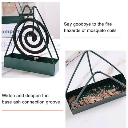 Iron Mosquito Coil Holder & Incense Burner Frame Incense Holders Coil Modern Repellent Incense Rack For Household Bedroom Patio