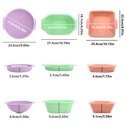 Collapsible Silicone Bread Proofing Basket Non-Stick Sourdough