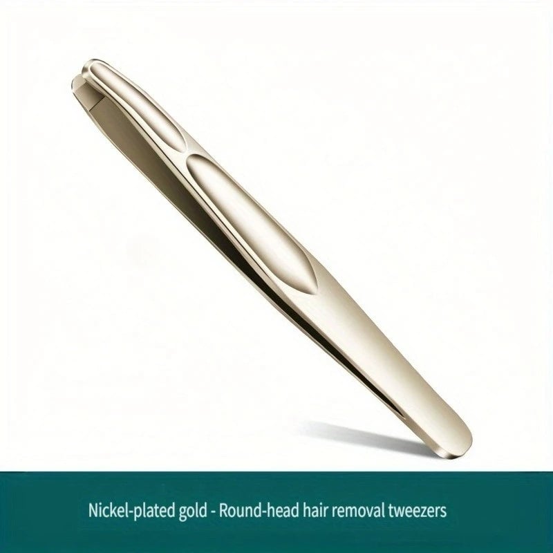 Premium Round Head Tweezers - Precision Eyebrow & Facial Hair Removal