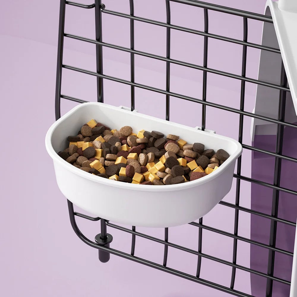 AntiSpill Hanging Pet Bowl for Crates - Suspended Food Water Dish