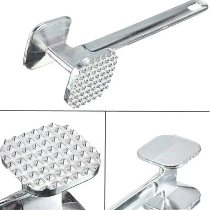Zinc Alloy Meat Tenderizer Hammer - Heavy Duty Mallet for Beef Steak