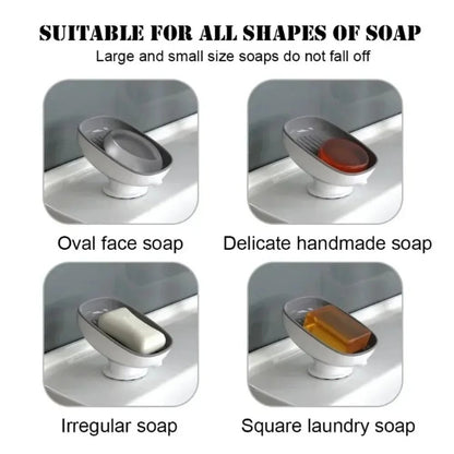 Super Suction Cup Soap Holder with Drainage - Bathroom Kitchen