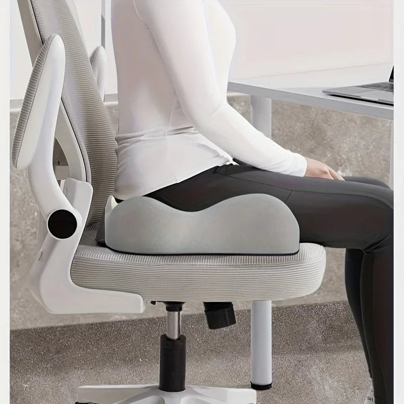 3-Zone Memory Foam Lumbar Support Cushion - Ergonomic Posture Corrector