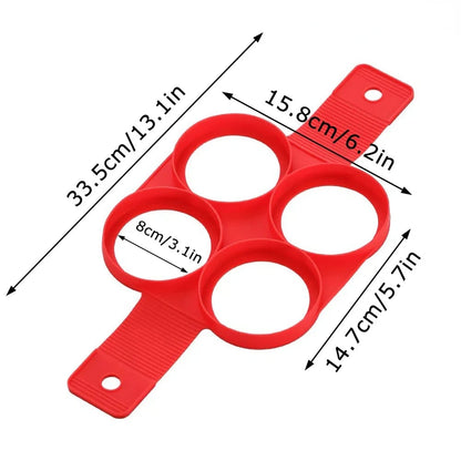 Silicone Egg Ring Pancake Mold - Nonstick Fried Egg Shaper