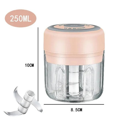 Electric Meat Mincer Vegetable Chopper - Multi-Function Garlic Cutter