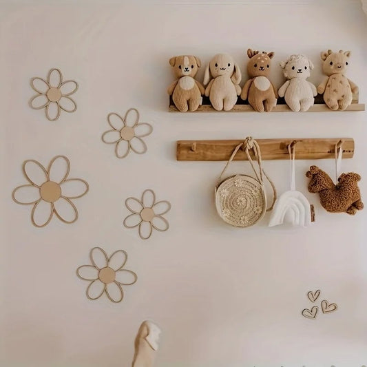 DIY Wooden Daisy Flower Wall Art Scandinavian Style Home Decor