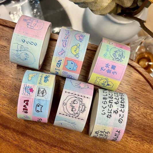 Kawaii Shiny PET Washi Tape Stickers for Scrapbooking & Crafts
