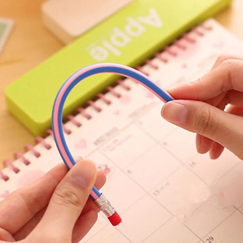 Candy Color Soft Flexible Pencils Set - 10 Pieces Standard Writing