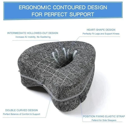 Memory Foam Heart-Shaped Leg Pillow for Pregnancy & Sciatica Relief