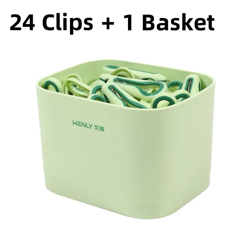 24/36-Piece Plastic Clothes Pins with Storage Basket - Laundry Pegs