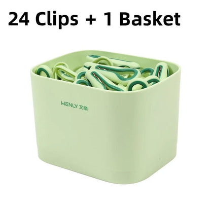 24/36-Piece Plastic Clothes Pins with Storage Basket - Laundry Pegs