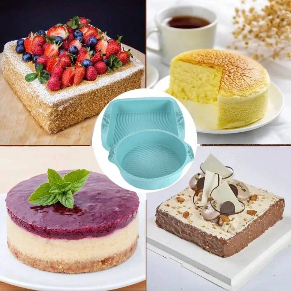 Silicone High-Temperature Cake Baking Mould Set - Muffin Toast Pan