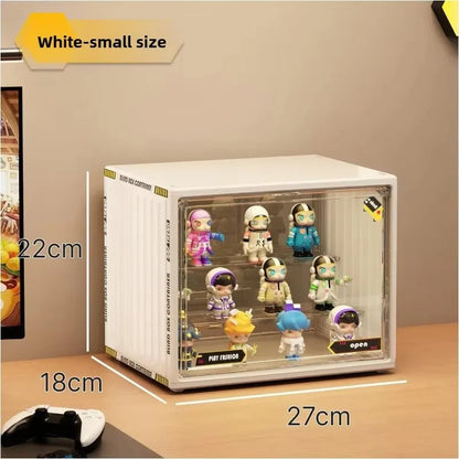 3-Tier Acrylic Display Case Dustproof Step Shelf Anime Figures