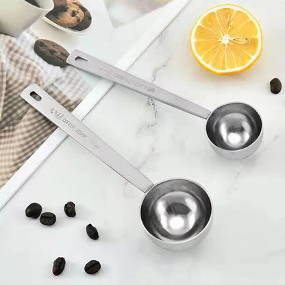 Stainless Steel Coffee Scoop Long Handle Measuring Spoon 1-2PCS Set
