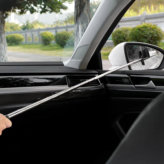 Telescopic Car Window Cleaning Tool - Rearview Mirror Wiper Scraper