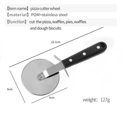 Stainless Steel Pizza Cutter 9cm Wheel POM Handle Slicer