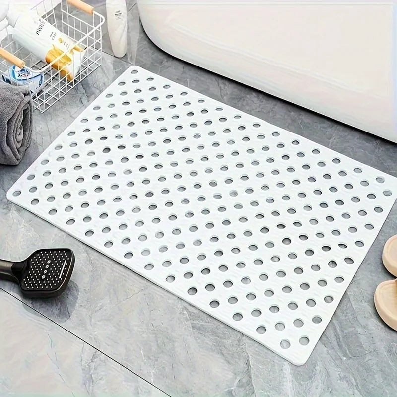 Anti-Slip Shower Mat with Drainage Holes & Massage Points - PVC