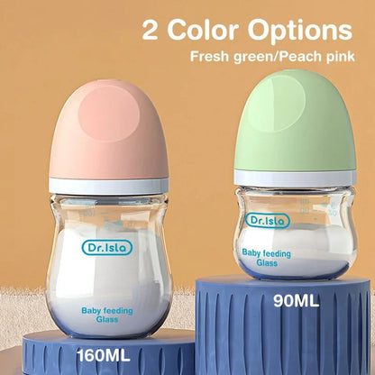 MAMIJOY Anti-Choke Glass Baby Bottles 90/160ML BPA Free 0-3 Months
