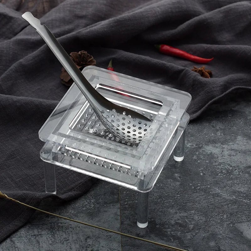 Stainless Steel Slotted Spoon Strainer - Caviar Spherification Bar