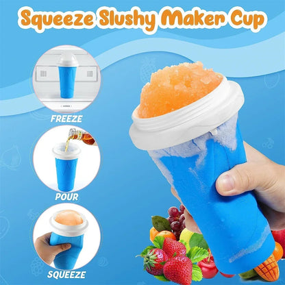 DIY Frozen Smoothie Maker Cup - Portable Slushie Ice Cream Bottle