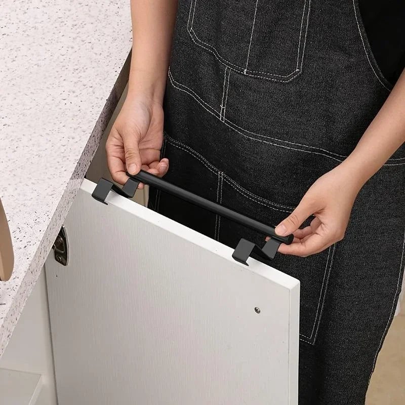 Steel Wire Over Cabinet Door Towel Rack - Punch-Free Hanging