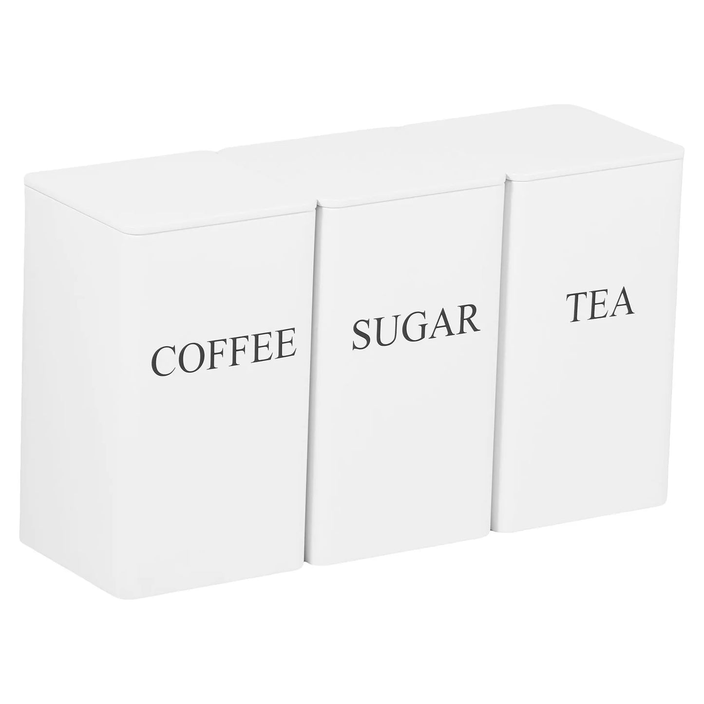 3Pcs Vacuum Sealed Stainless Steel Coffee Bean Tea Sugar Jars Set