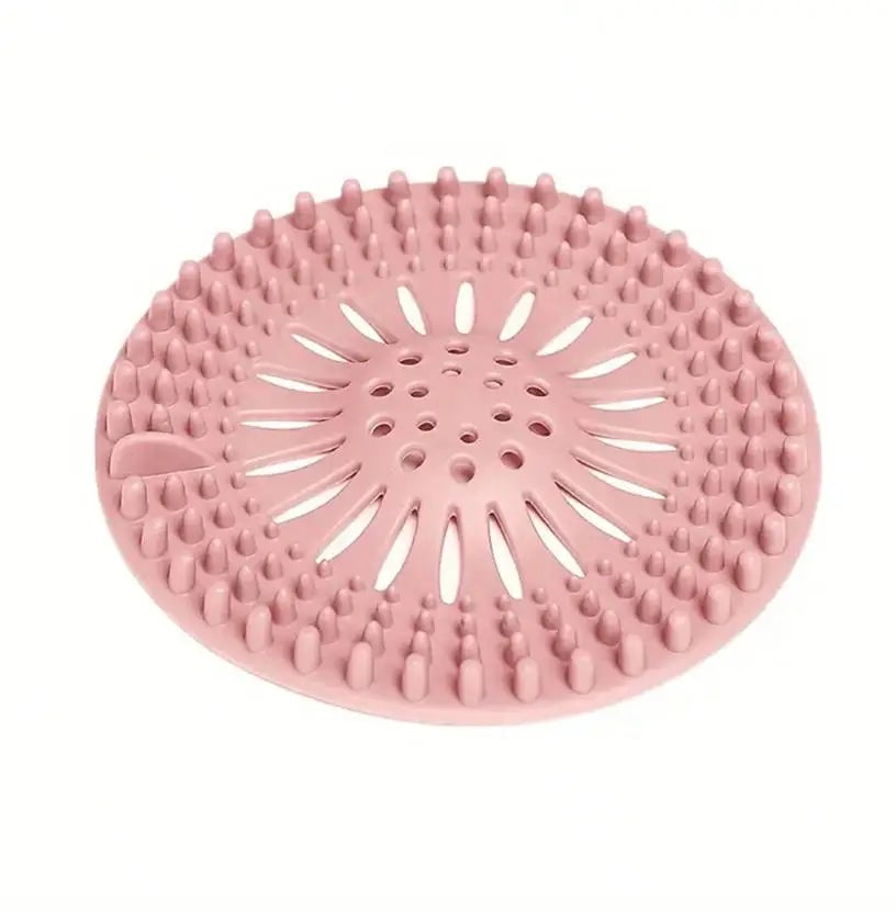 Silicone Hair Catcher Drain Cover with Suction Cup - Shower & Bath