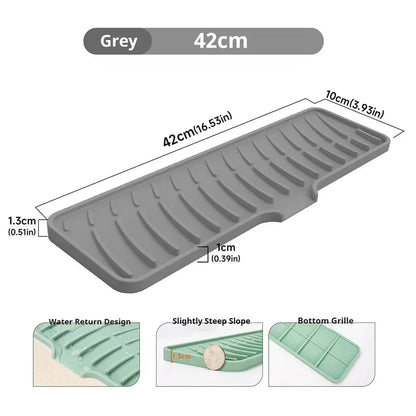 Silicone Kitchen Sink Faucet Splash Guard Mat Countertop Protector