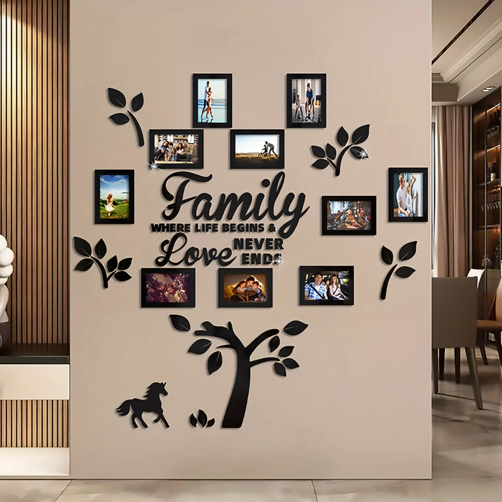 3D Acrylic Photo Frame Wall Decor Set with Poster Templates