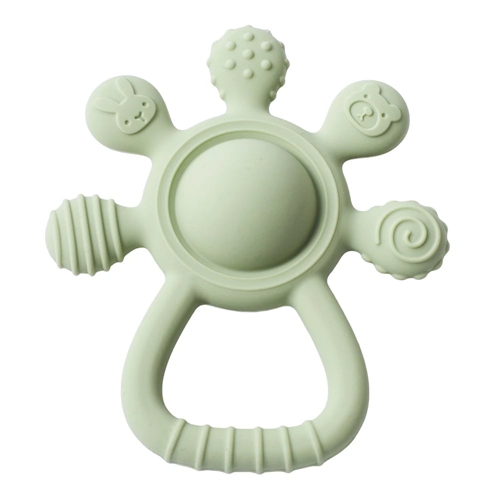 Food Grade Silicone Baby Teether BPA Free Sensory Rattle Toy