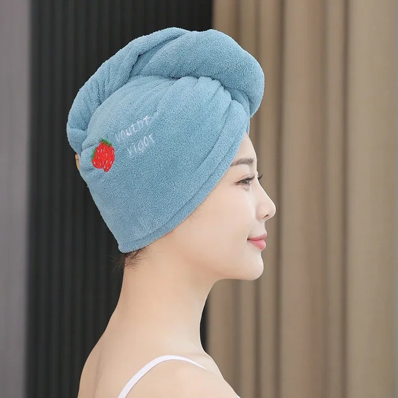 Microfiber Hair Towel - Anti Frizz Quick Dry for Beach & Shower