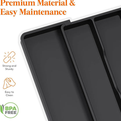 Expandable Kitchen Silverware Drawer Organizer Adjustable Utensil Tray