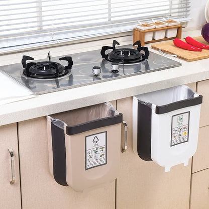 Folding Kitchen Car Trash Can - Space-Saving Waste Bin Dustbin