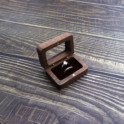 Wooden Ring Box - Premium Jewelry Organizer for Engagement Proposal