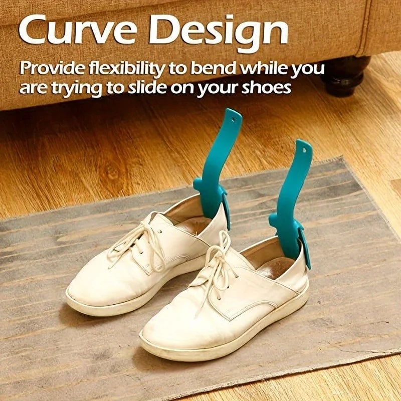 2pcs Plastic Shoe Horn Helper - Lazy Shoes Lifting Aid Tool Set