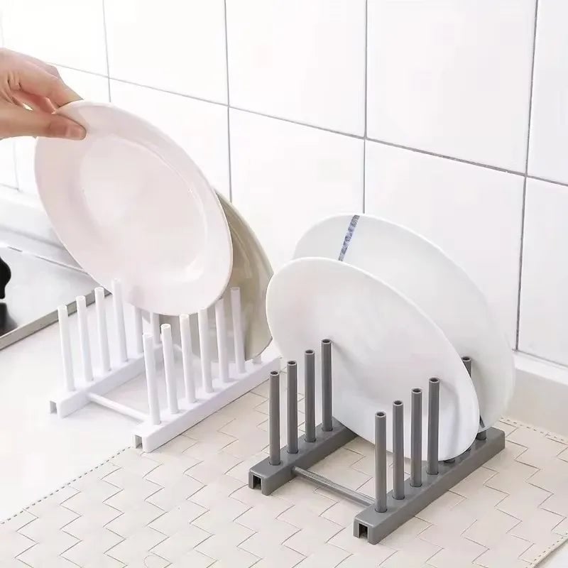 Stainless Steel Kitchen Storage Rack - Pot Cover Bowl Dish Organizer