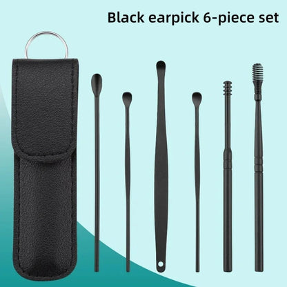 Stainless Steel Ear Cleaning Tool Kit with Pick Set & Storage Bag