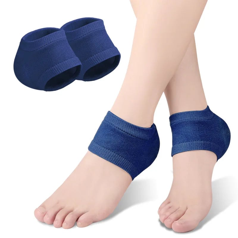 Silicone Gel Heel Protector Sleeves - Cushion Pads for Cracking