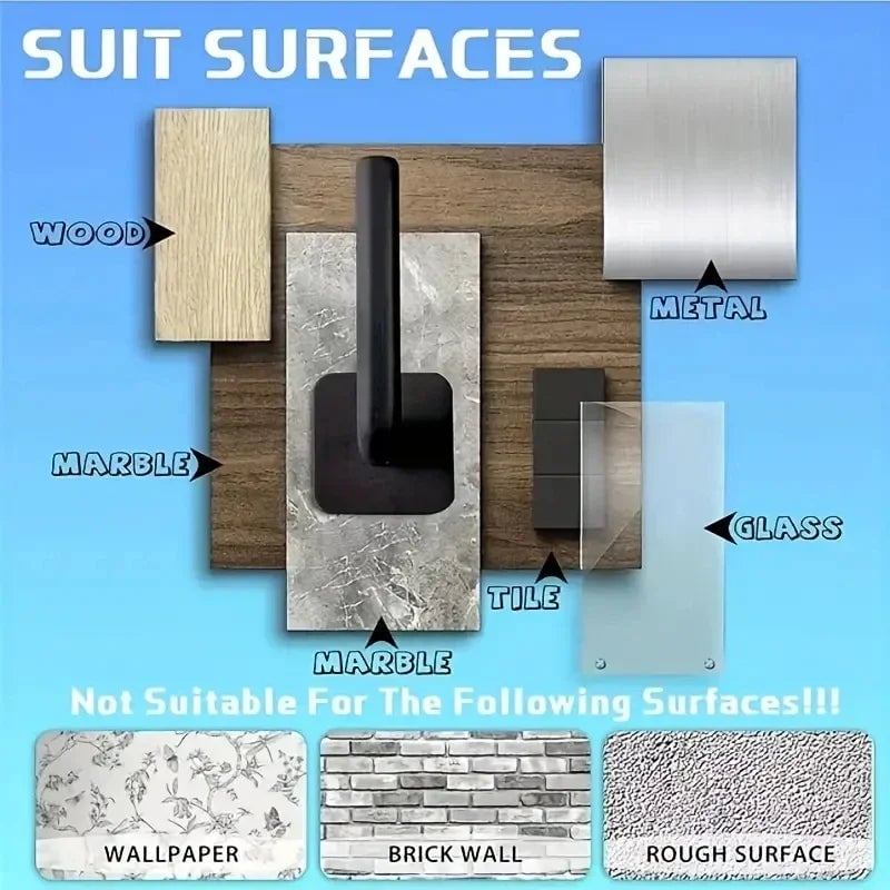 4PCS No Drill Adhesive Wall Hooks Strong Paste Shelf Hat Rack