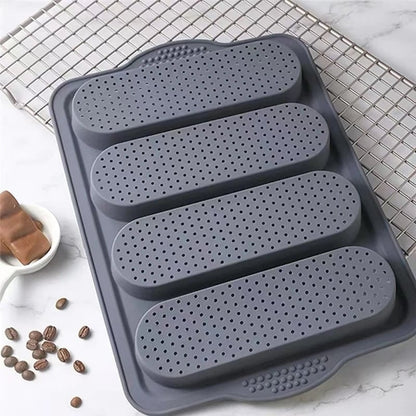 Large Silicone Baguette Baking Mold - Restaurant Grade Non-Stick