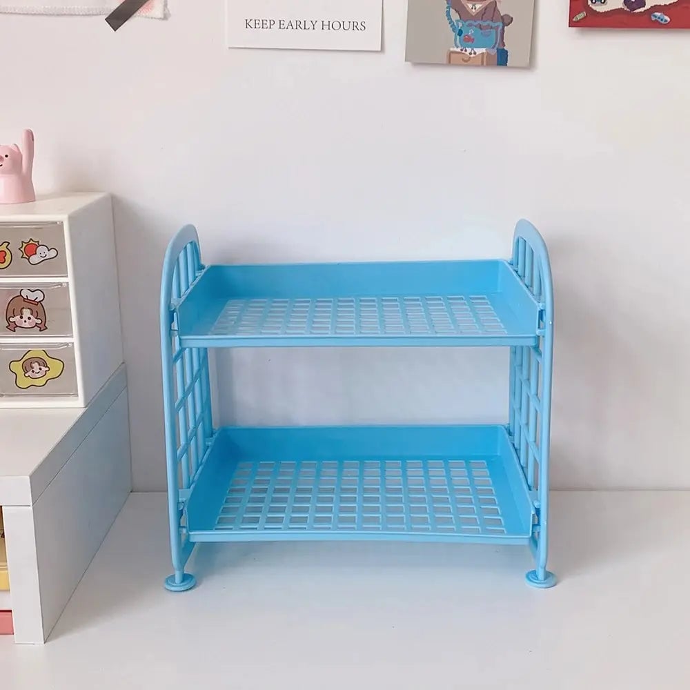Multi-Layer Desktop Storage Organizer Rack - Computer Desk Shelf