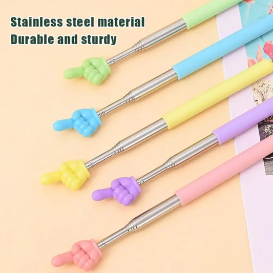 Telescopic Stainless Steel Teaching Pointer Rod - Finger Design Stick