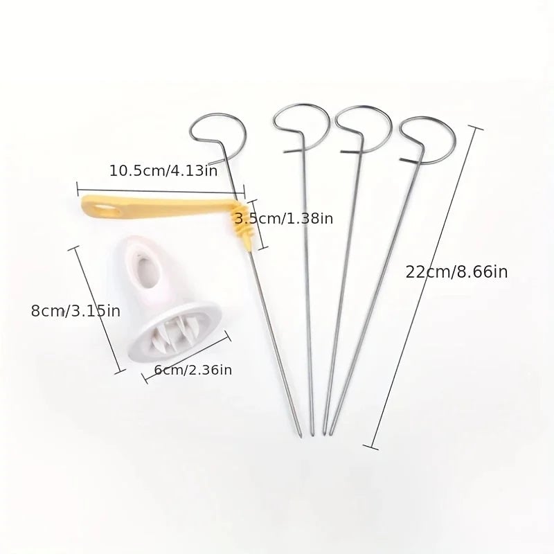 6Pcs Stainless Steel Spiralizer Set Multi-Functional Vegetable Cutter