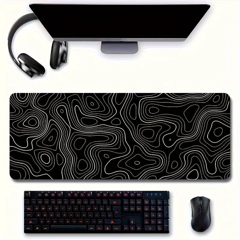 Large Gaming Mouse Pad Extended Non-Slip Rubber Base Stitched Edge
