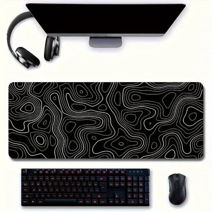 Large Gaming Mouse Pad Extended Non-Slip Rubber Base Stitched Edge