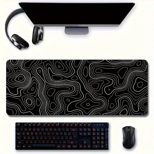 Large Gaming Mouse Pad Extended Non-Slip Rubber Base Stitched Edge